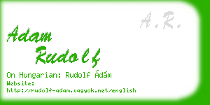 adam rudolf business card